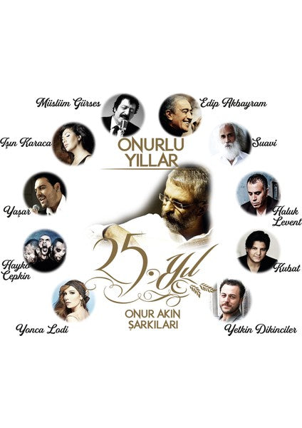 Çeşitli Sanatçılar - Onur Akın Şarkıları - 25. Yıl (Plak) LP
