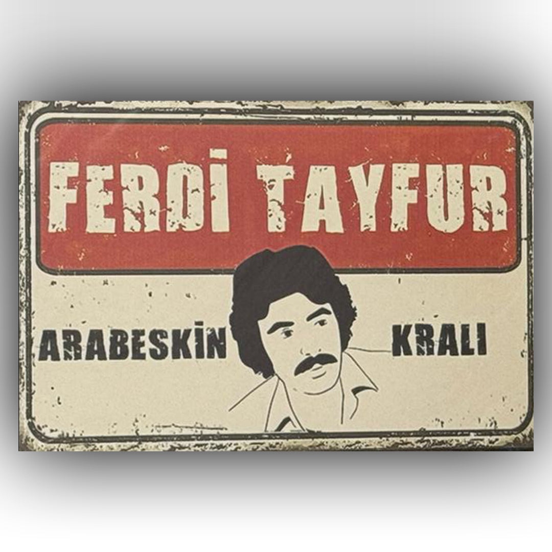 Ferdi Tayfur Retro Ahsap Poster