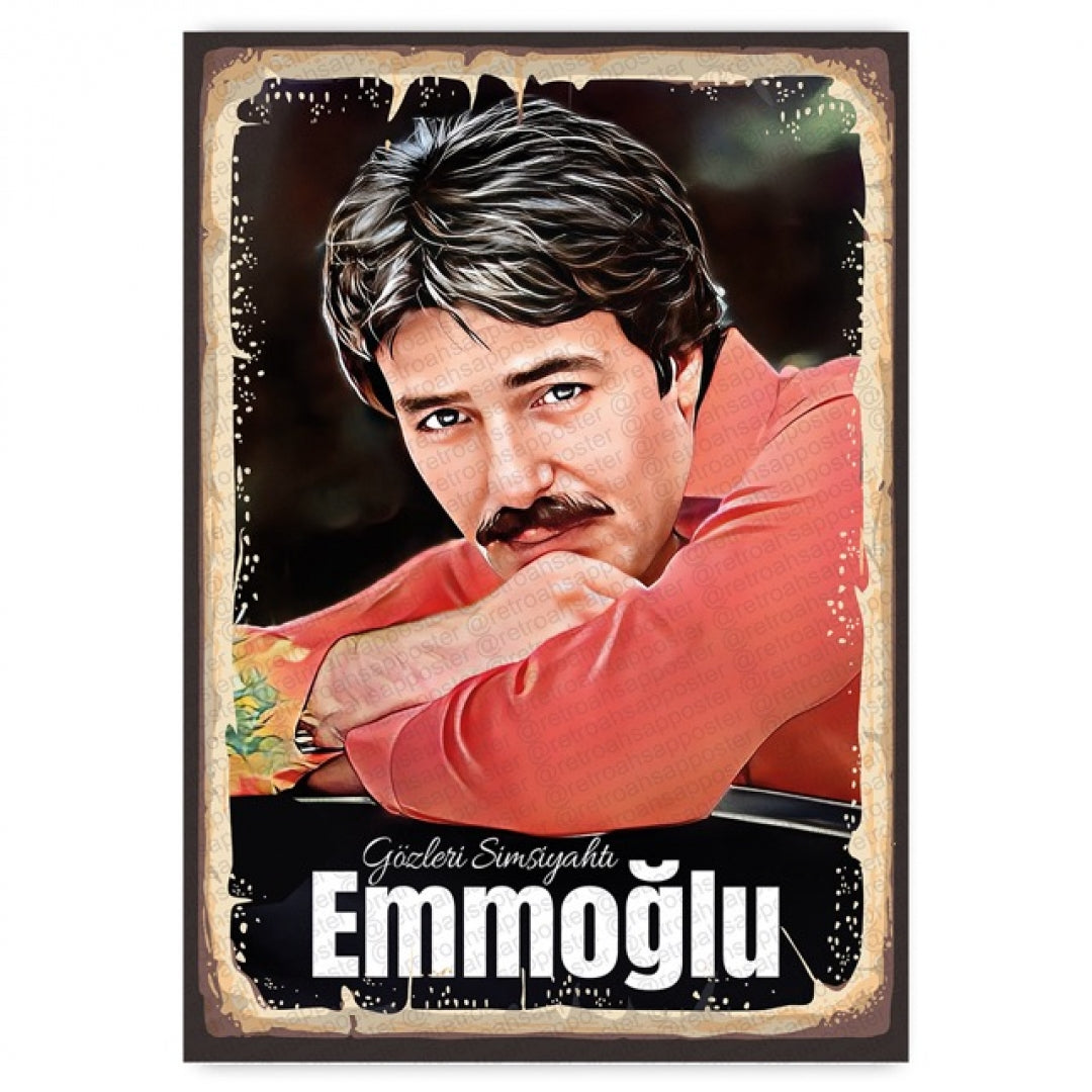 Ferdi Tayfur 3 Retro Ahsap Posteri