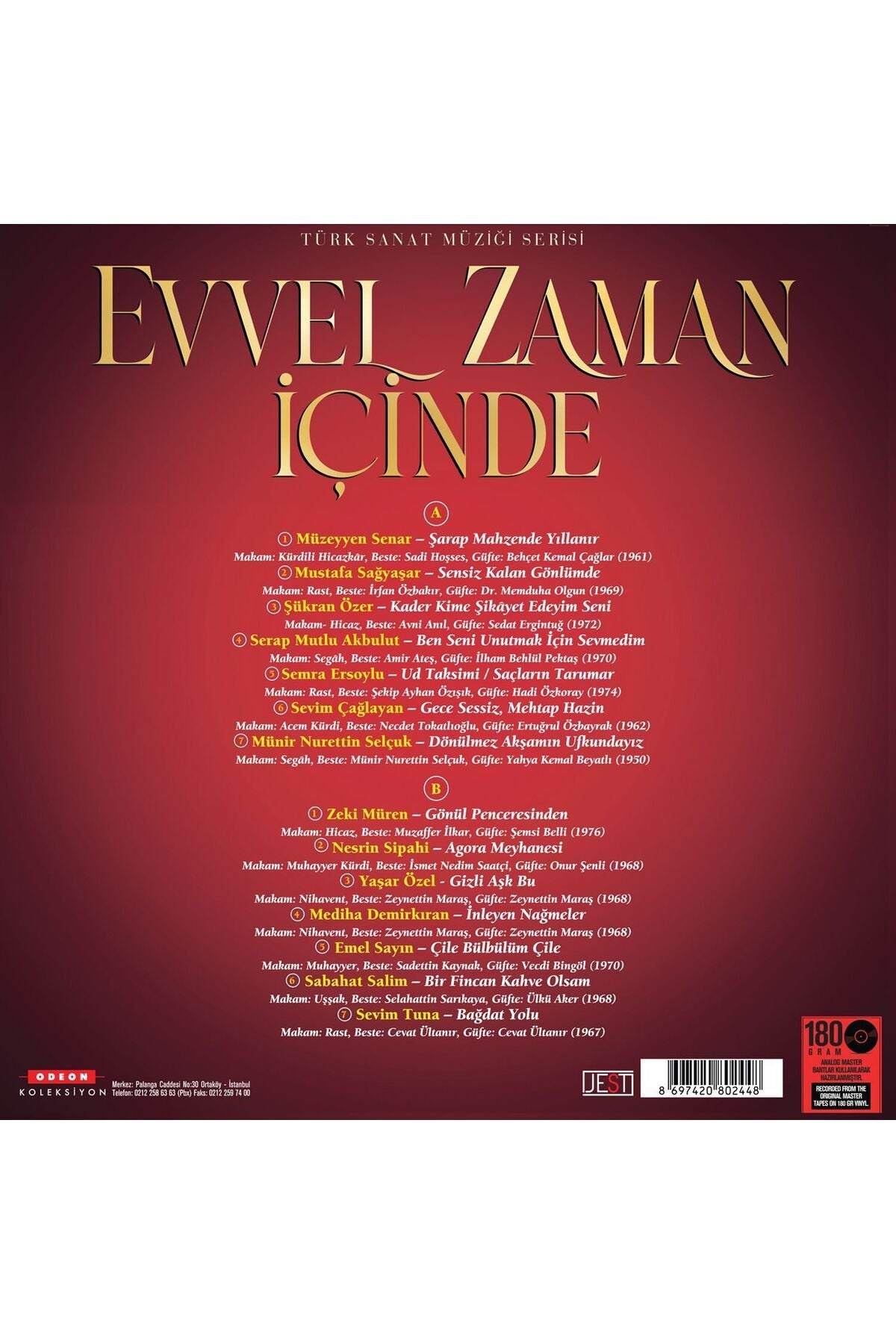 Evvel Zaman İçinde / Çeşitli Sanatçılar ( Plak ) LP