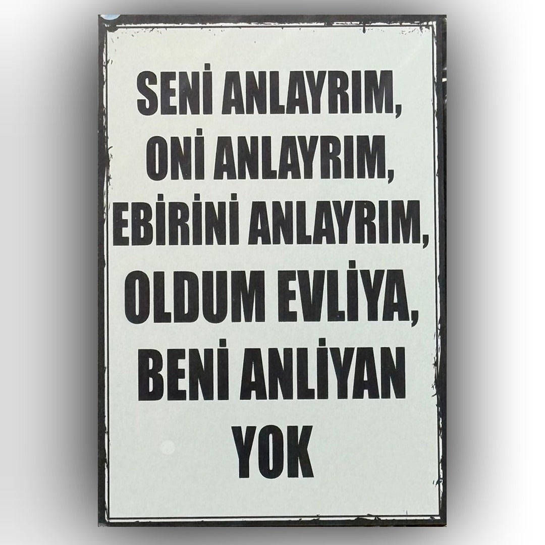 Seni Anlayrim, Oni Anlayrim Retro Ahsap Poster