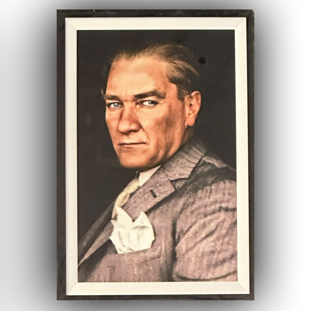 Atatürk 4 Retro Ahsap Posteri