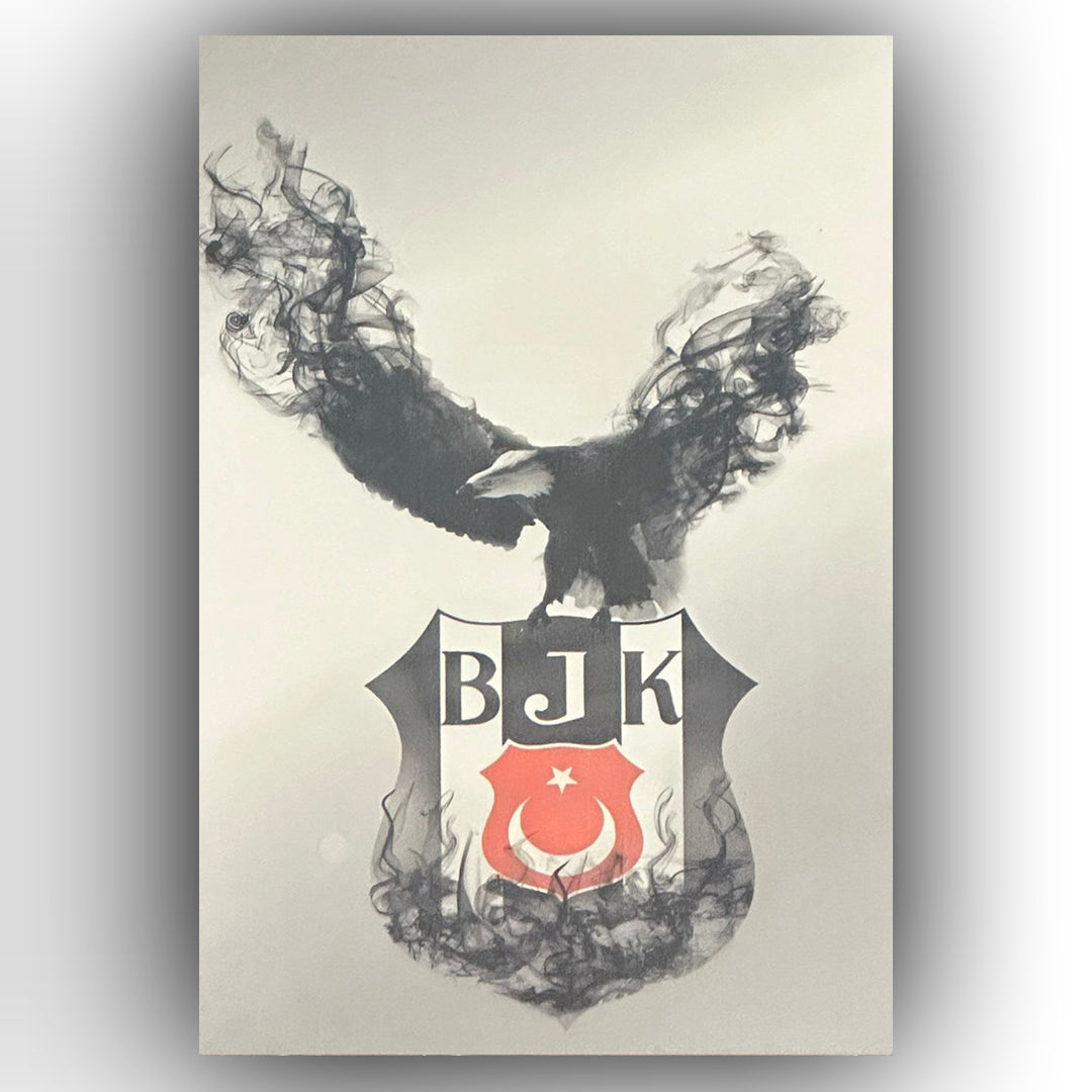 Besiktas Kartal Retro Ahsap Poster