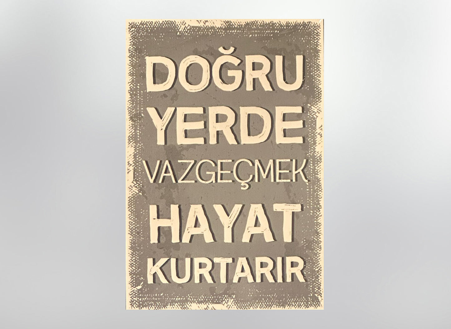 Dogru Yerde Retro Ahsap Poster