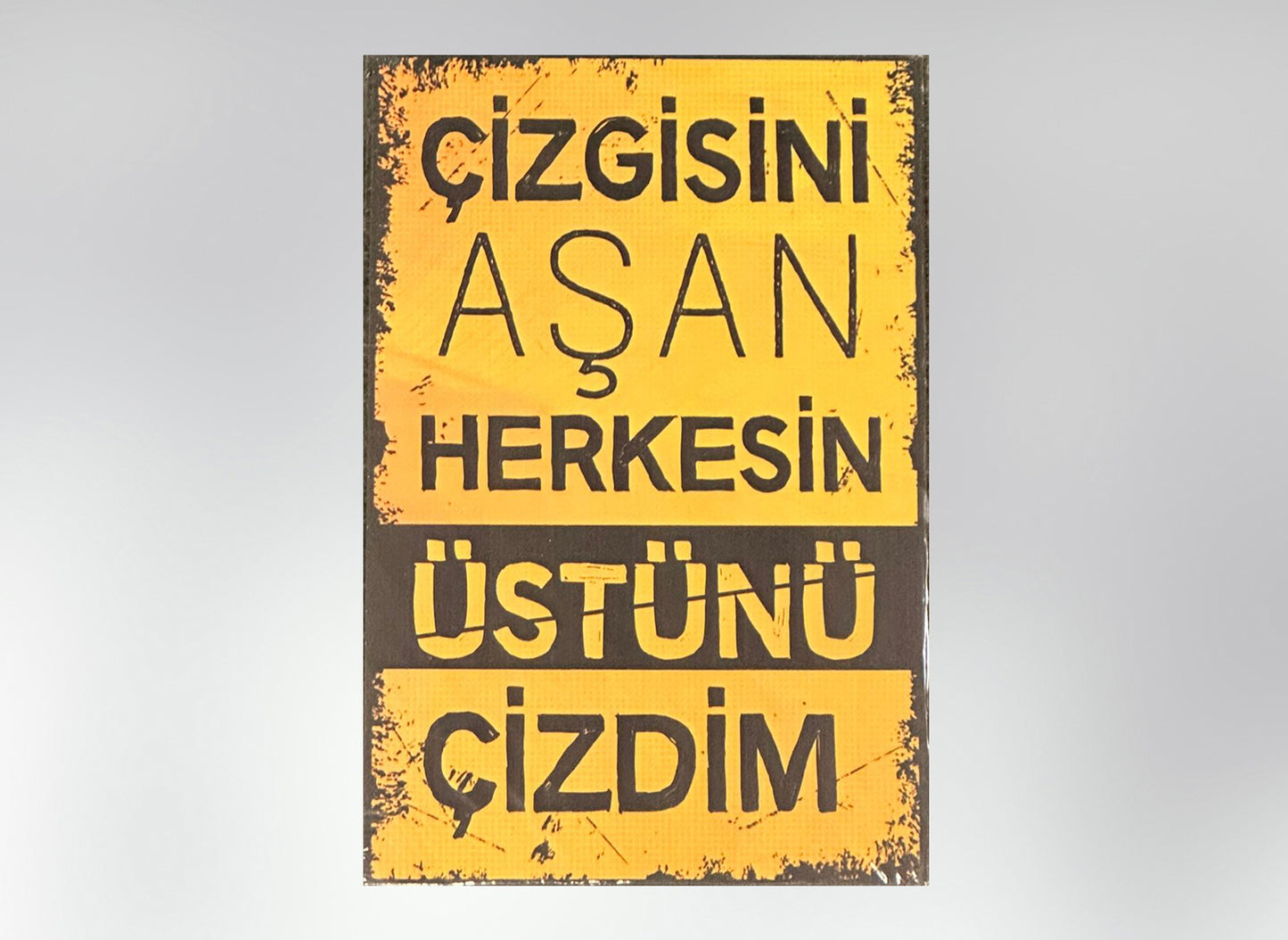 Cizgisini Asan Retro Ahsap Poster