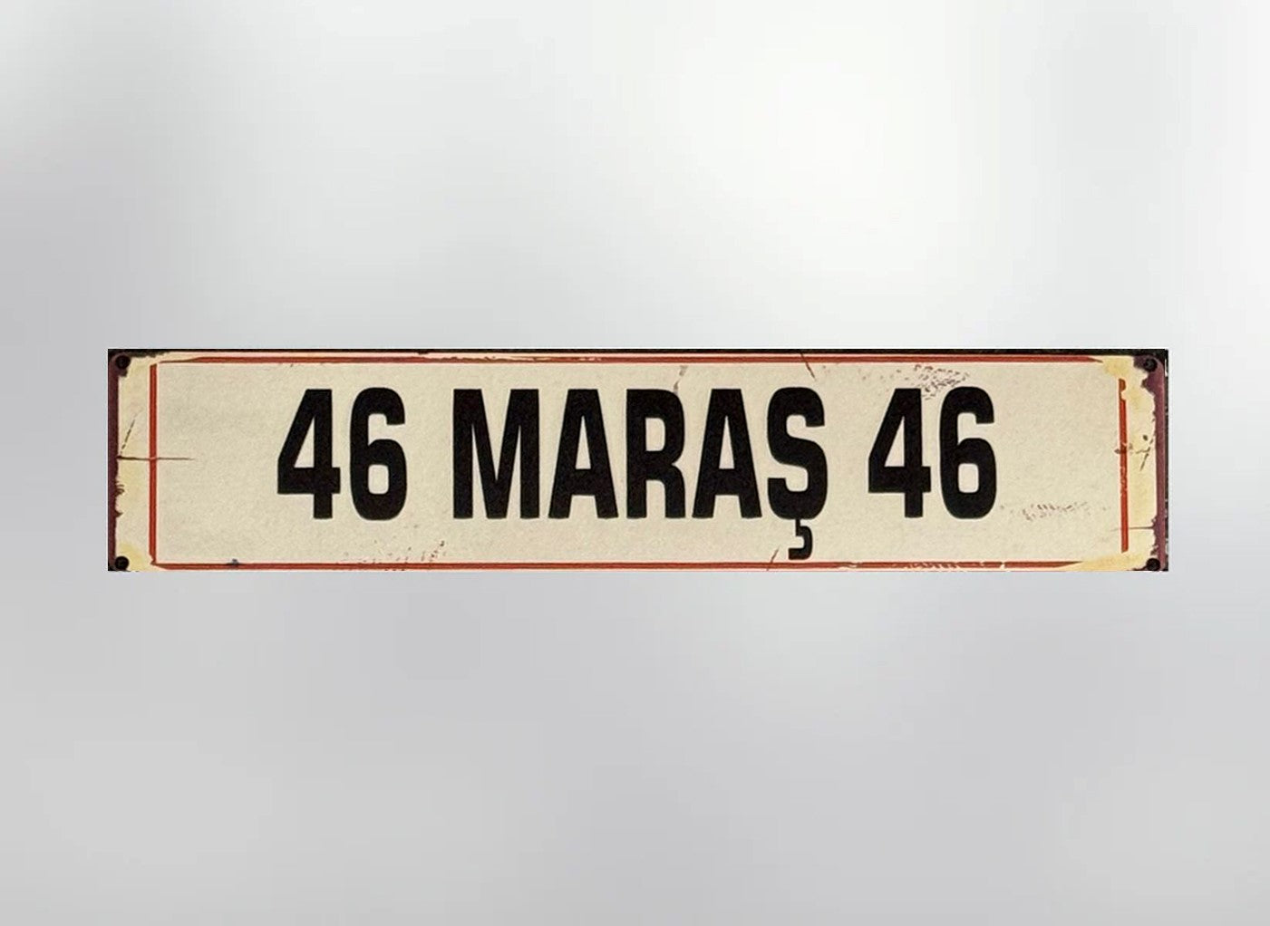 46 Maras Plaka / Kennzeichen