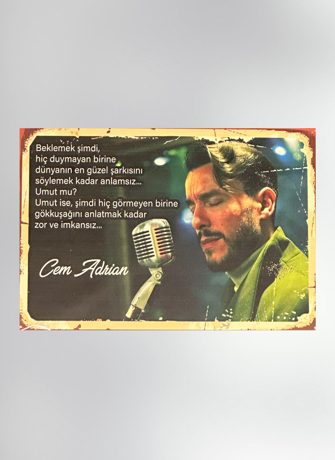 Cem Adrian Retro Ahsap Posteri