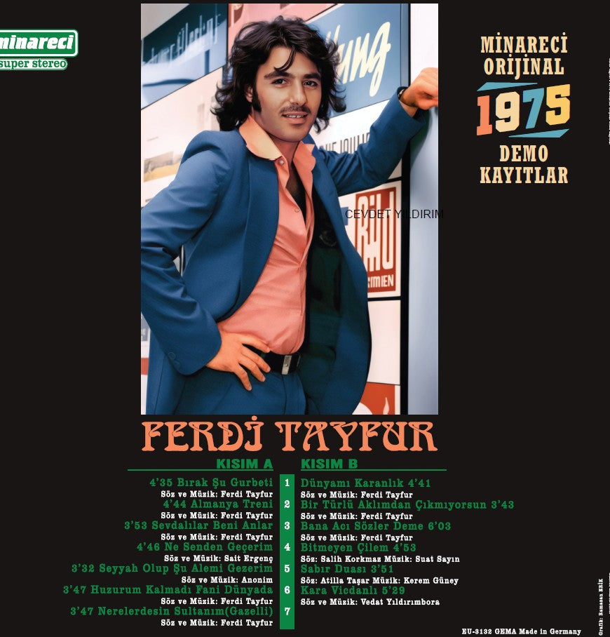 Ferdi Tayfur - 1975 Demo Kayitlar Minareci (Plak) LP