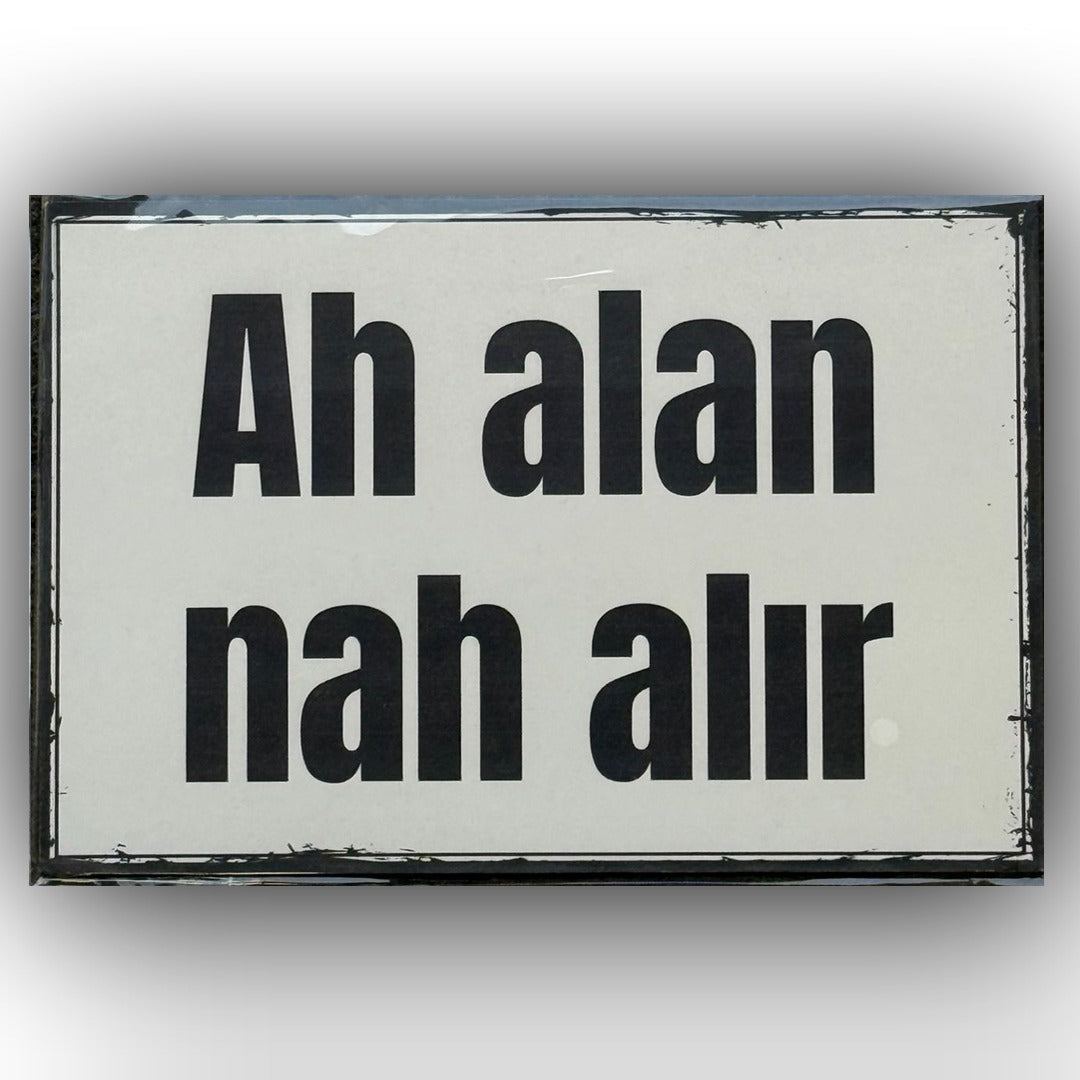 Ah Alan Nah Alir Retro Ahsap Poster