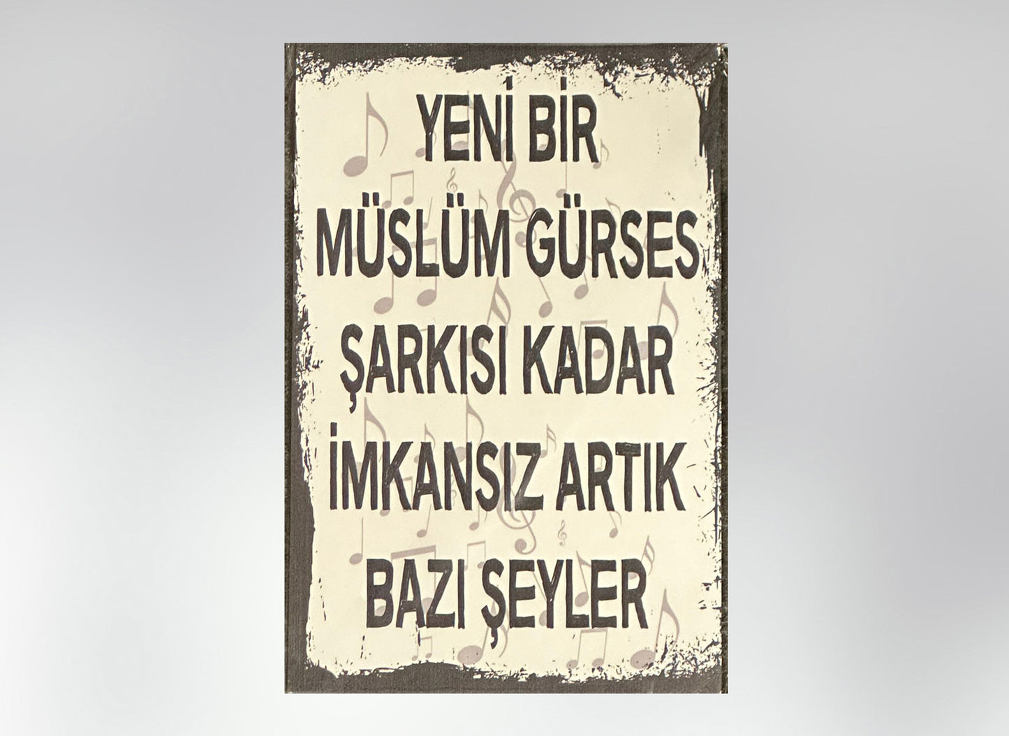 Yeni Bir Müslüm Gürses Retro Ahsap Poster