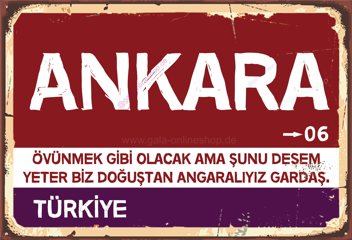 06 Ankara Şehir Tabela