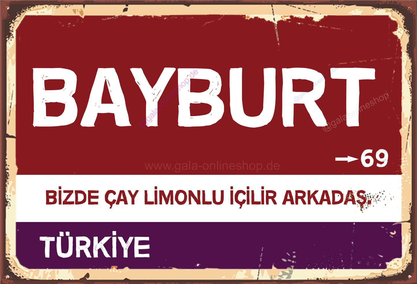 69 Bayburt Şehir Tabela