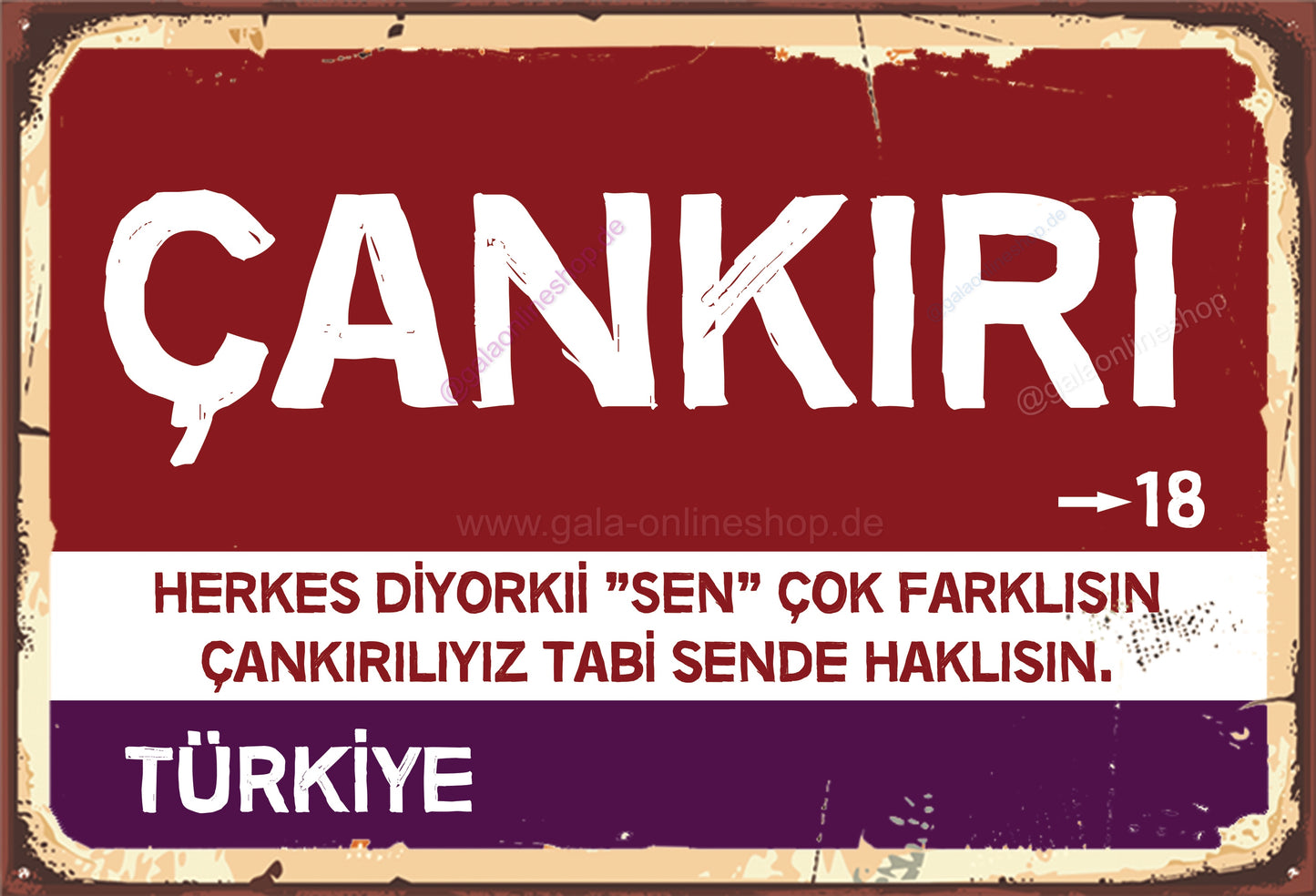 18 Cankiri Şehir Tabela