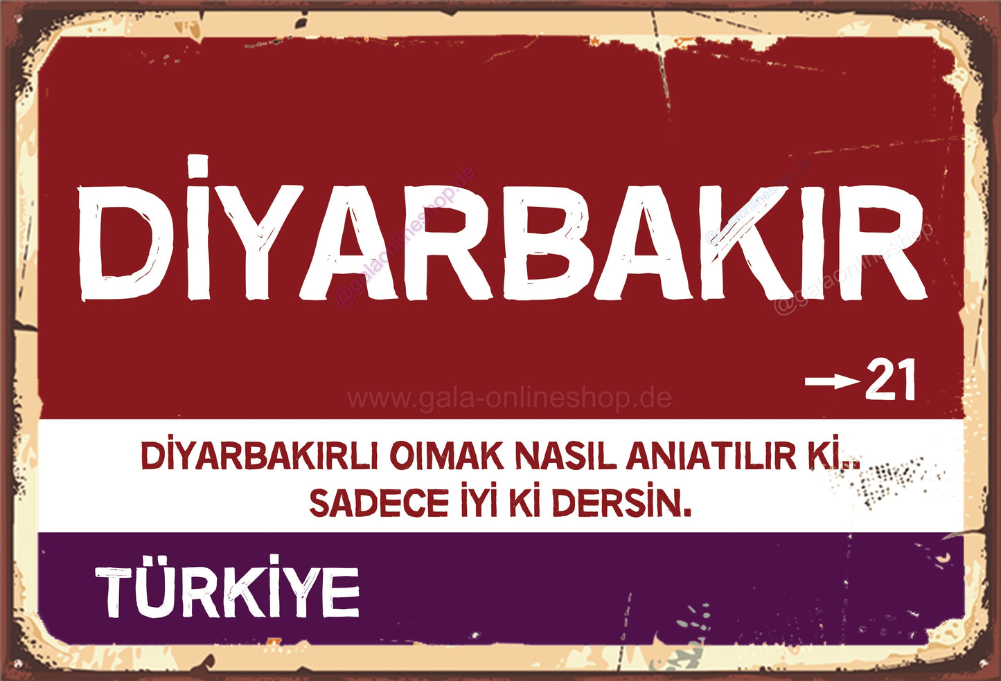 21 Diyarbakir Şehir Tabela