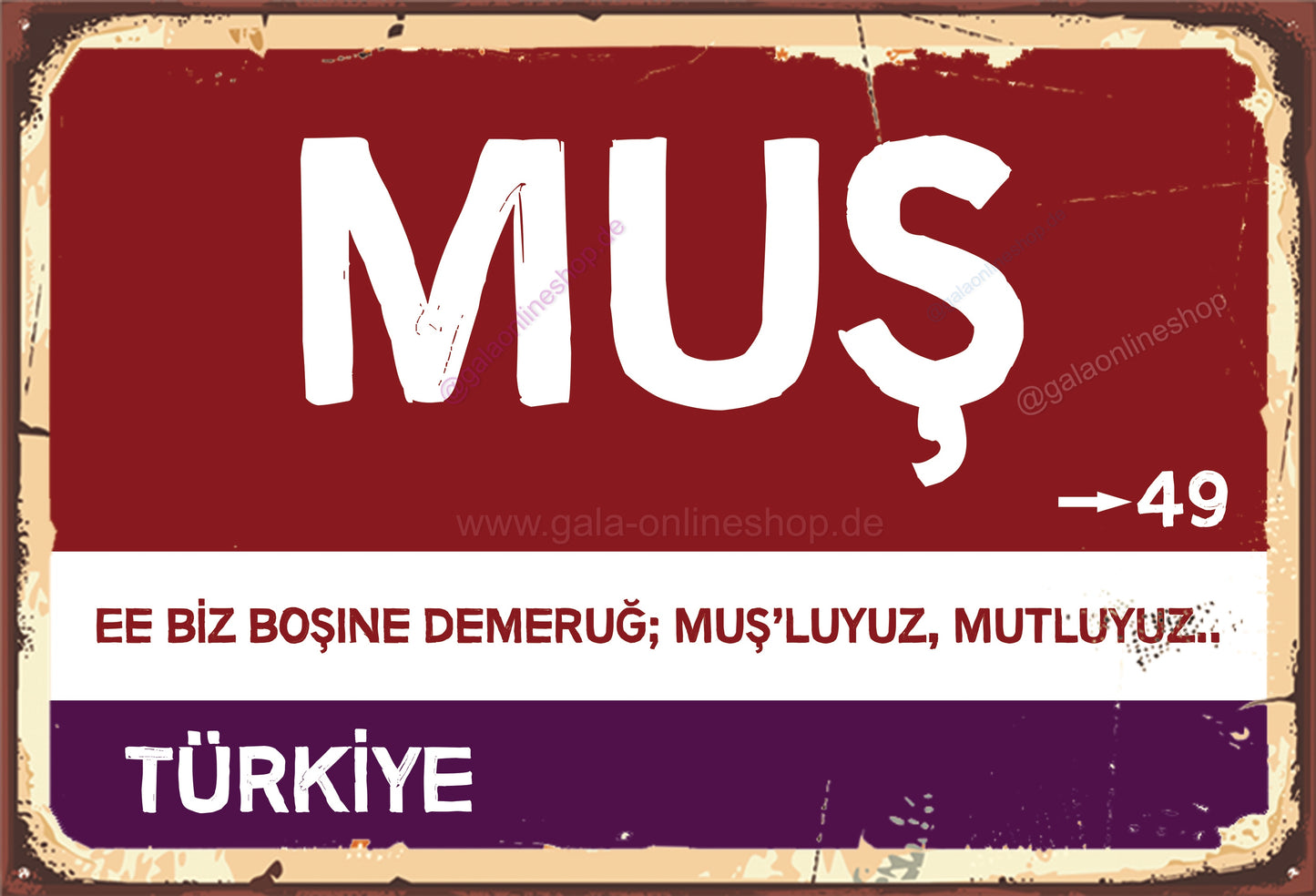 49 Muş Şehir Tabela