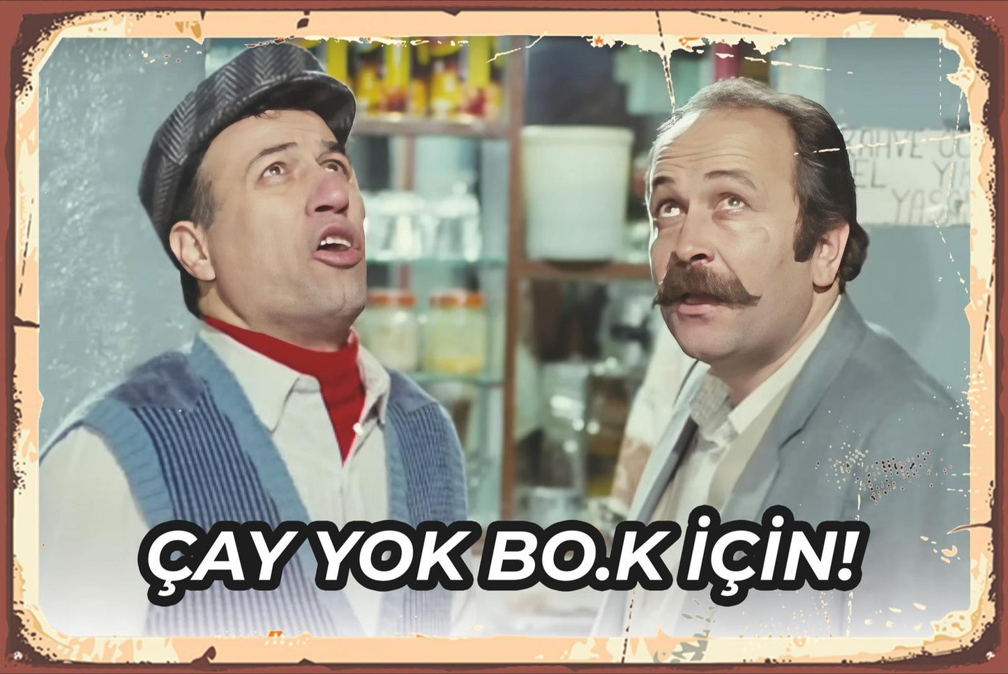 Disardan Stres Getirmek Yasaktır Retro Ahsap Posteri
