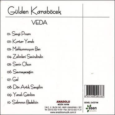 Gülden Karaböcek - Veda (CD)