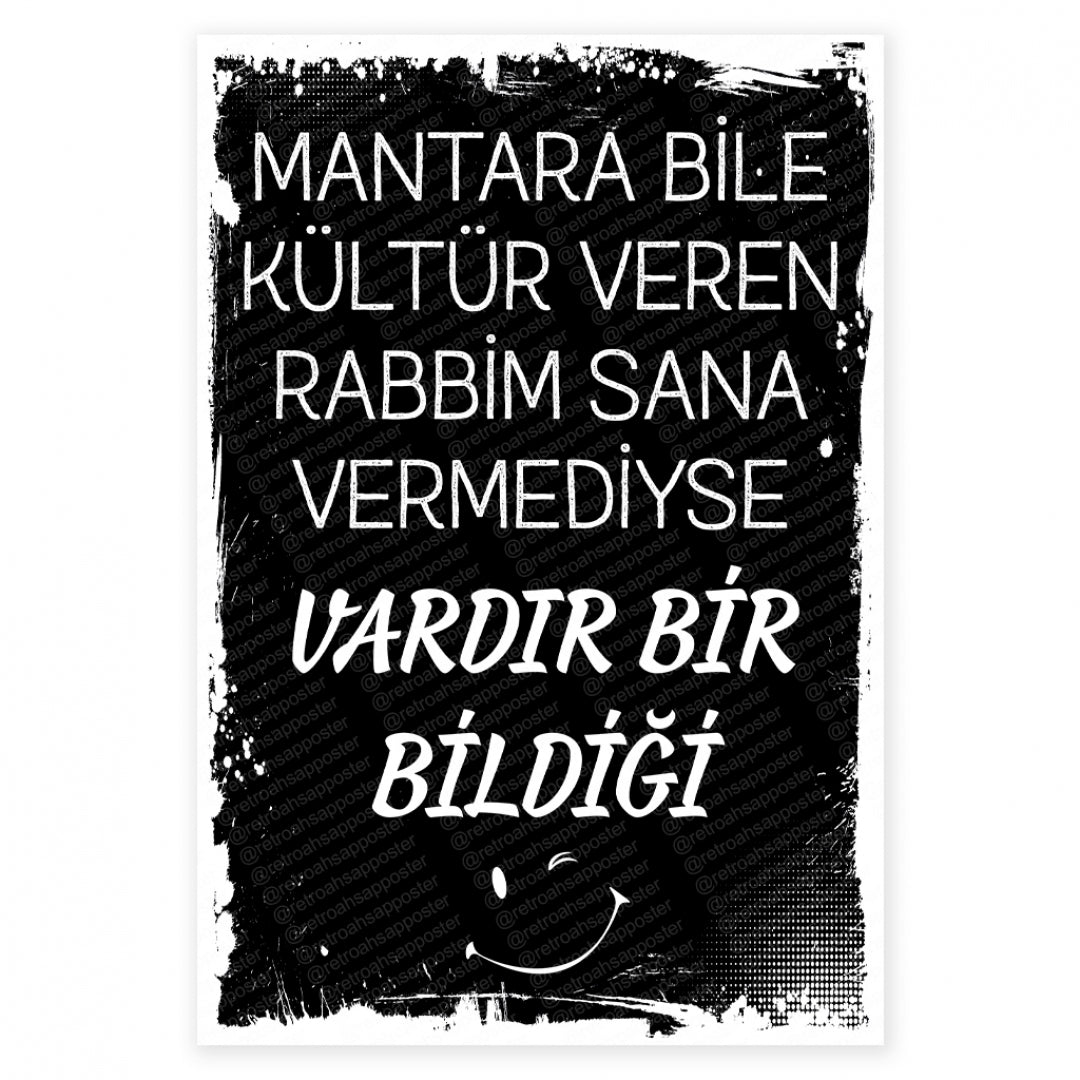 Müslüm Gürses Seni Yazdim Retro Ahsap Posteri