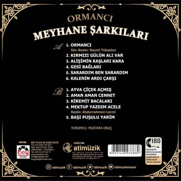 Meyhane Şarkıları - Ormancı (Plak) LP