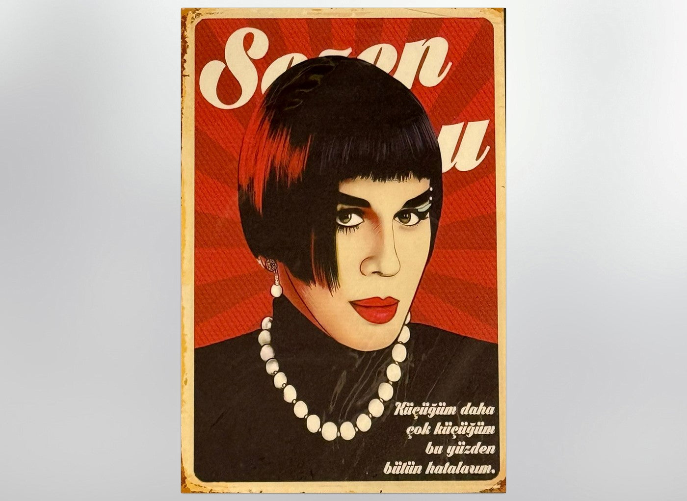 Sezen Aksu Kaybolan Yıllar Retro Ahsap Posteri