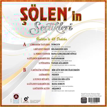 Şölen'in Seçtikleri - Ünlüler'le 45 Dakika (Plak) LP