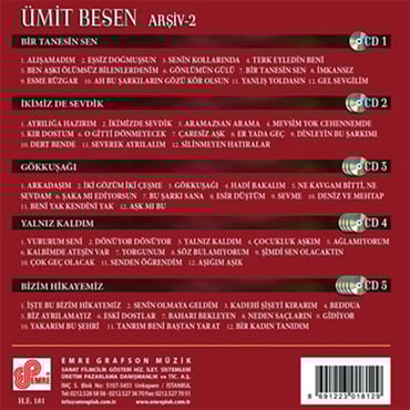 Ümit Besen - Arşiv 2 - (5 CD 60 Şarkı)