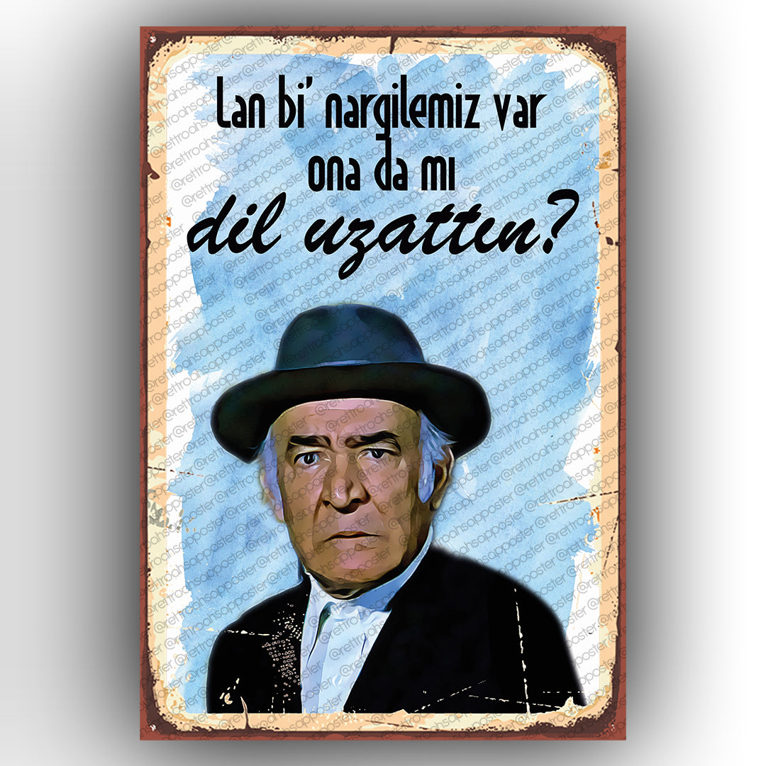 Müslüm Gürses Seni Yazdim Retro Ahsap Posteri