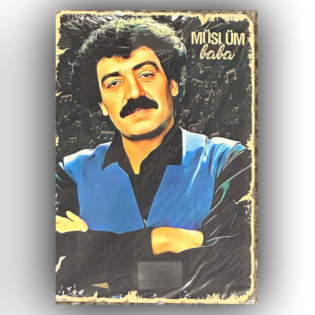 Müslüm Gürses Affet Retro Ahsap Poster