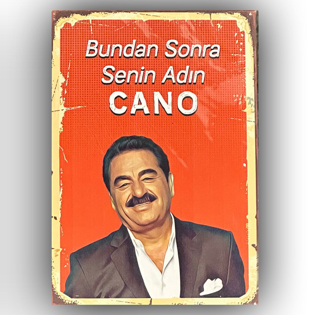 Ibrahim Tatlises Cano Retro Ahsap Poster