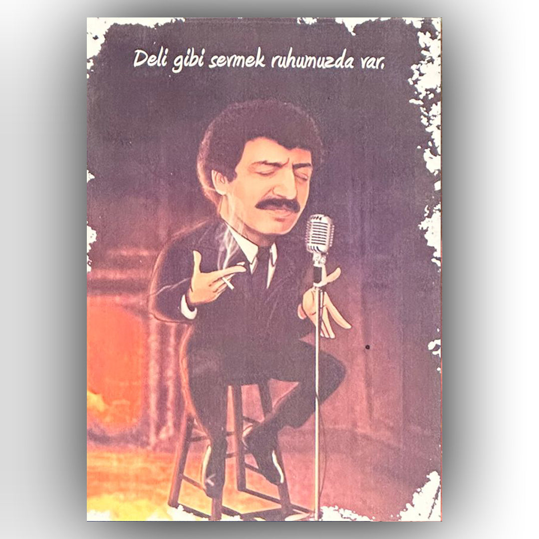 Müslüm Gürses Herkesin Açısı Retro Ahsap Posteri