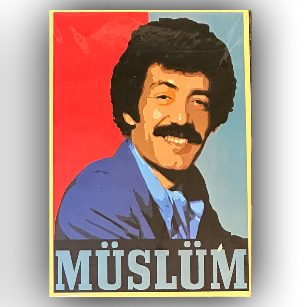 Müslüm Gürses Seni Yazdim Retro Ahsap Posteri