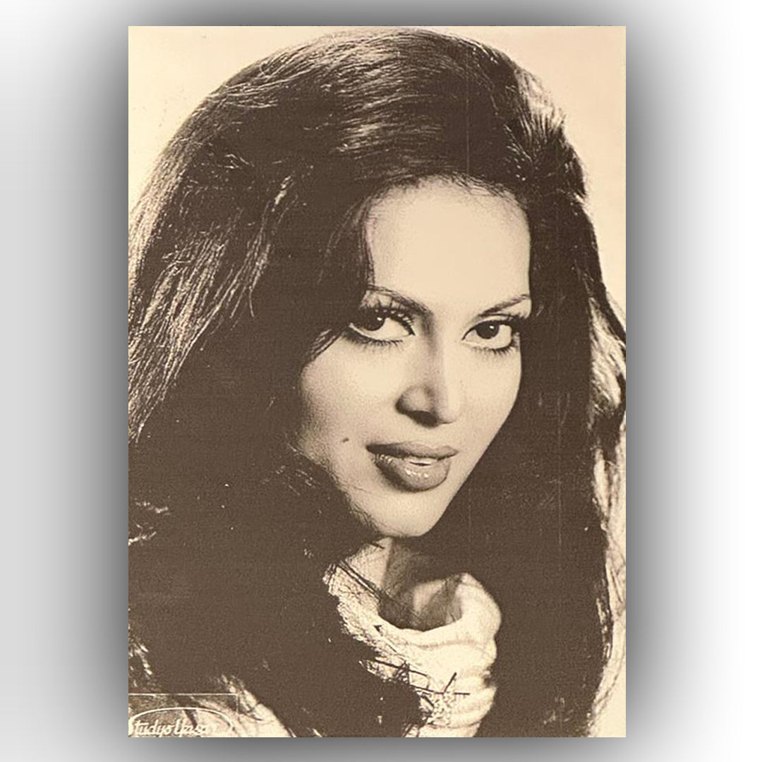 Türkan Soray Siyah Beyaz Retro Ahsap Poster