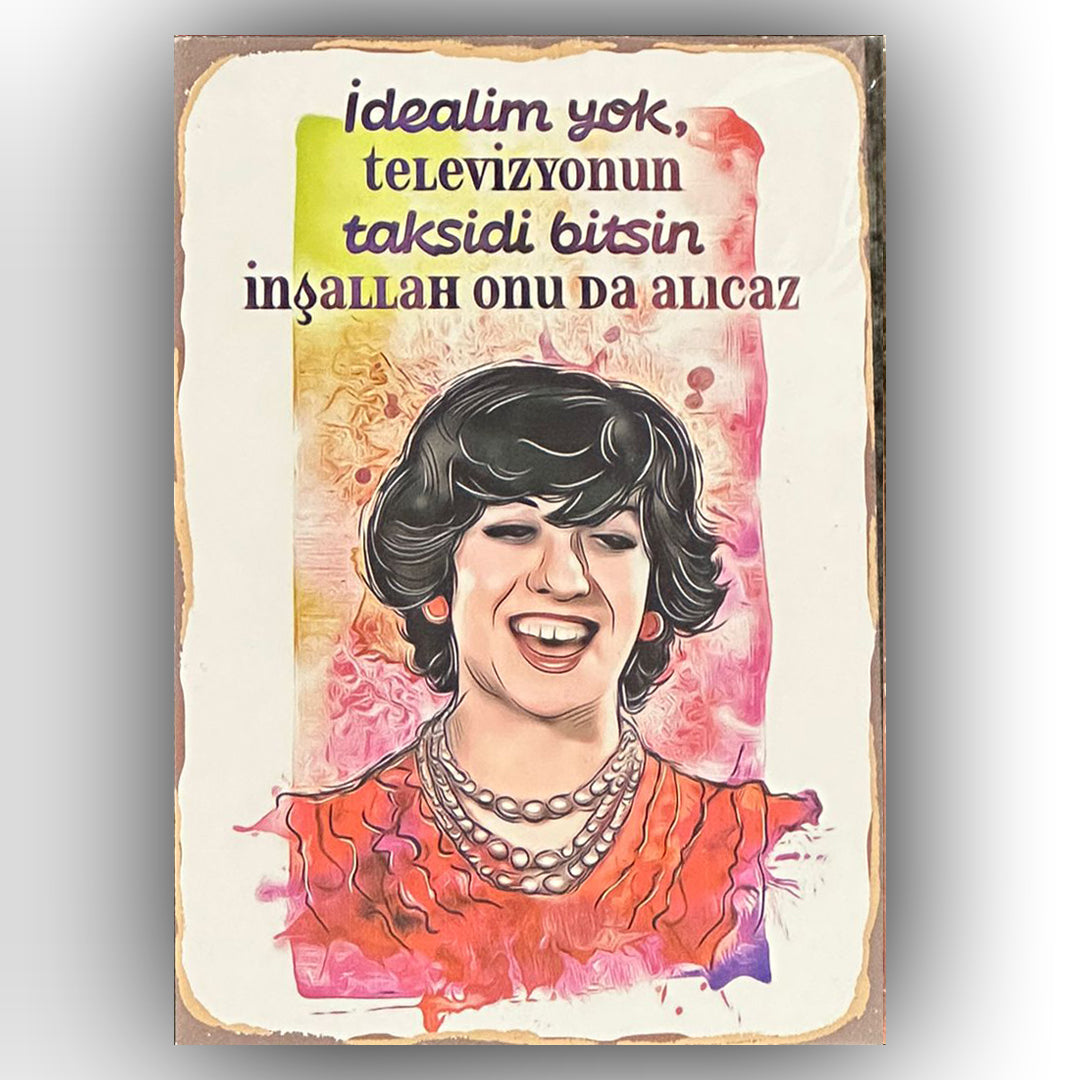 Aysen Gruda Retro Ahsap Poster