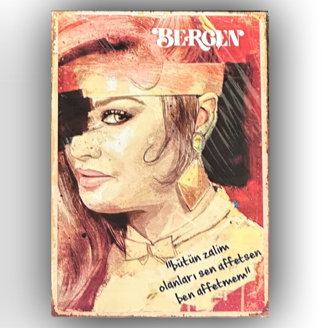 Bergen Bütün Zalimlari Retro Ahsap Poster