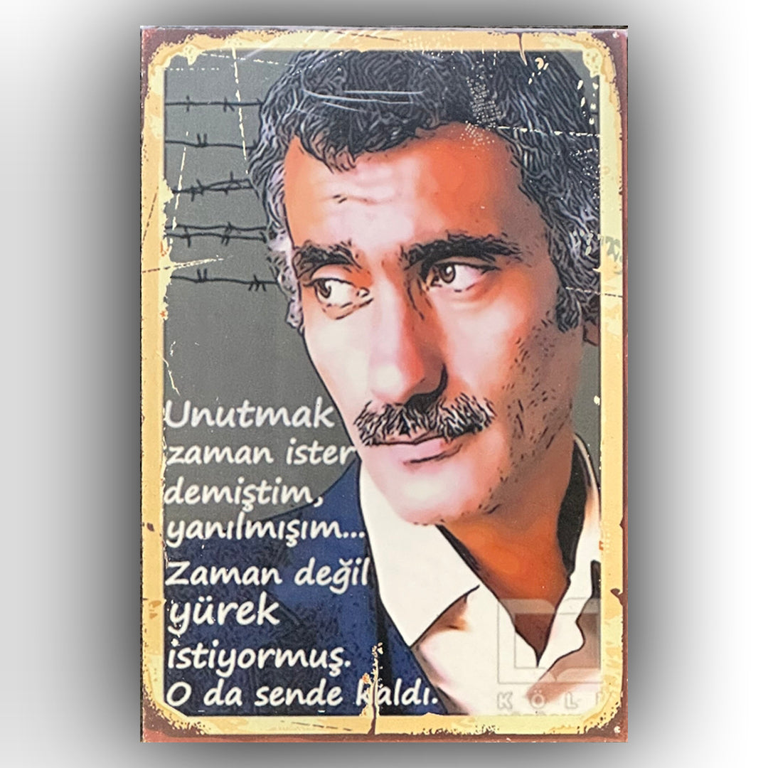 Yılmaz Güney 3 Retro Ahsap Poster