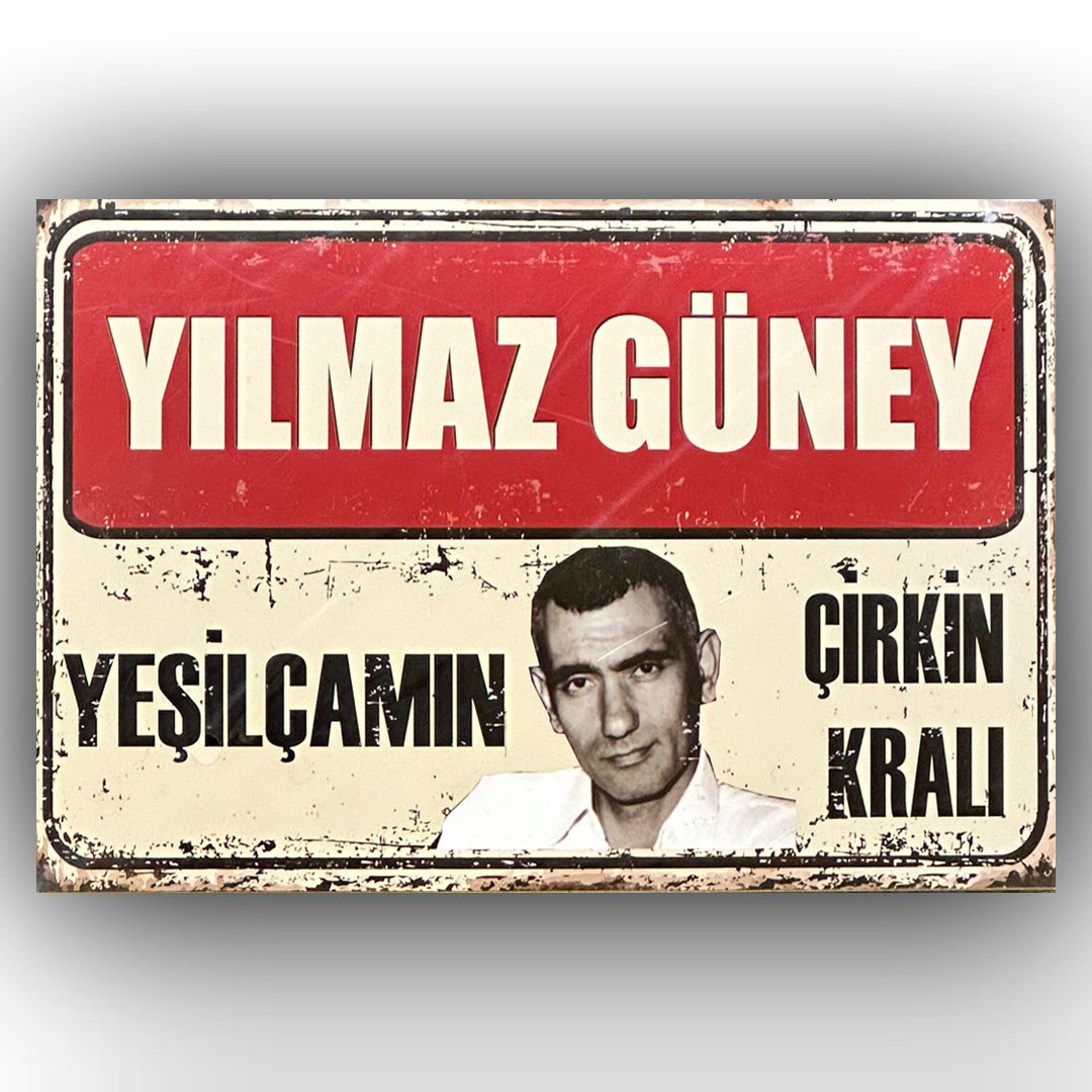 Yılmaz Güney Yesilcamin Cirkin Krali Retro Ahsap Poster