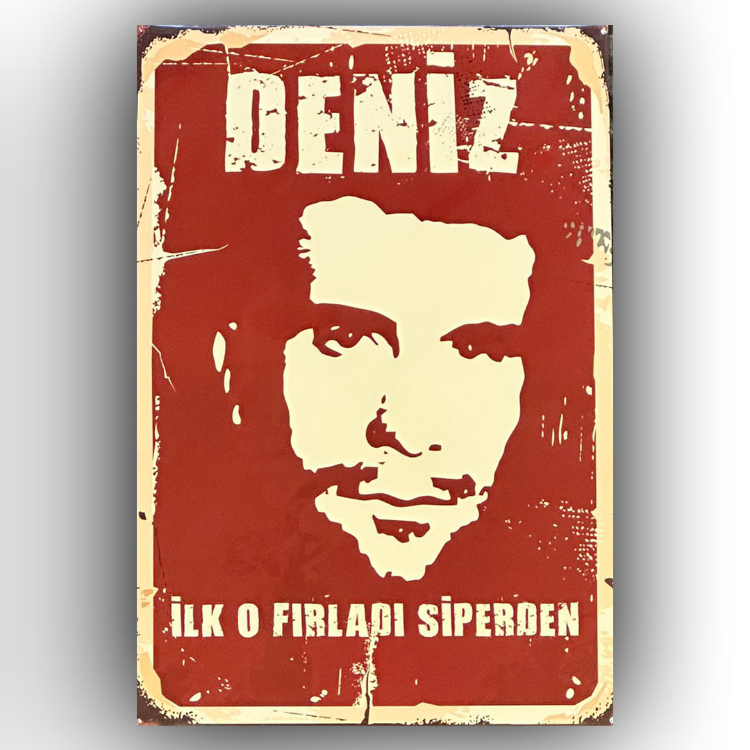 Deniz Gezmiş Deniz Retro Ahsap Poster