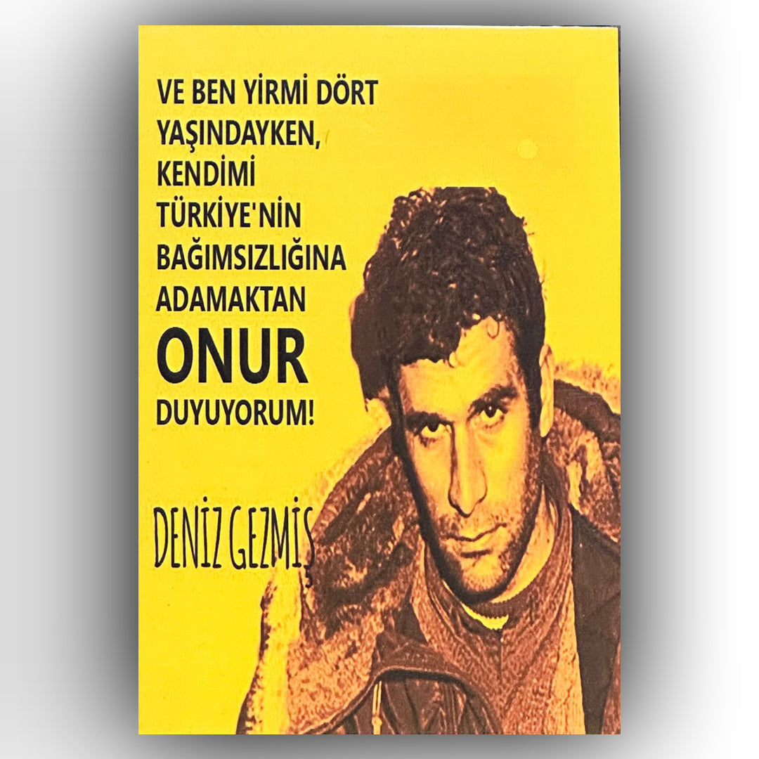 Deniz Gezmiş 24 Yasindayken Retro Ahsap Poster