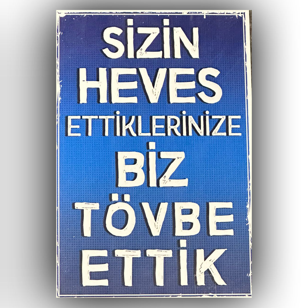 Sizin Heves Ettiklerinize Retro Ahsap Poster