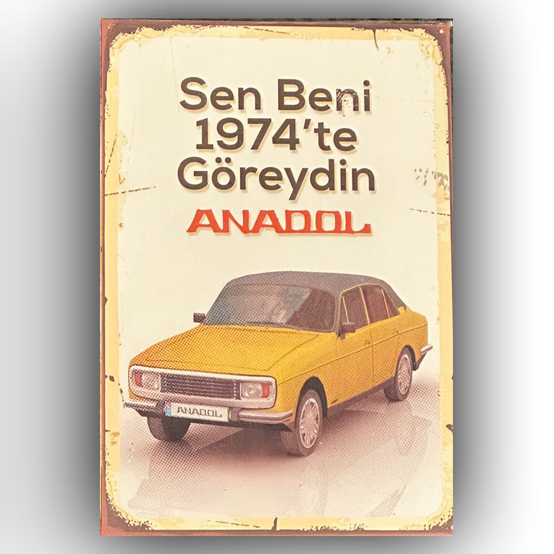 Sen beni 1974’te göreydin Retro Ahsap Poster