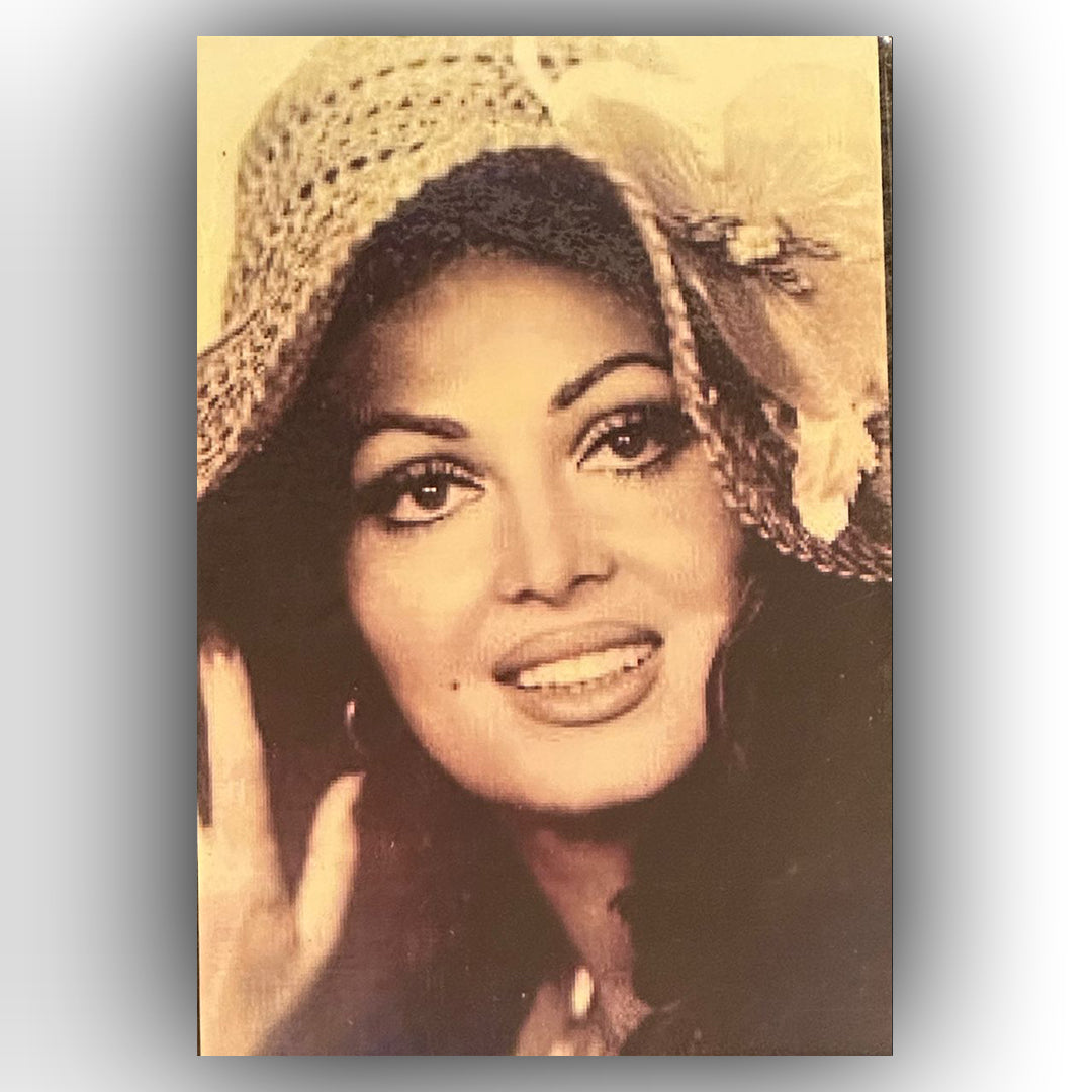 Türkan Soray Sapka Retro Ahsap Poster