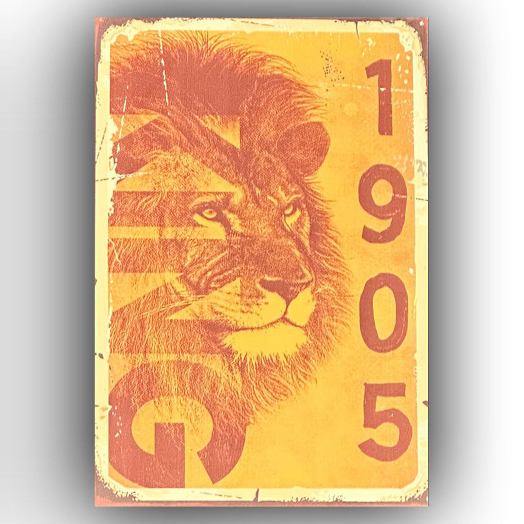 Galatasaray Aslan Retro Ahsap Poster