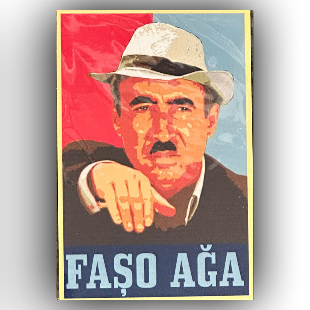 Şener Sen Faso Ağa Retro Ahsap Posteri