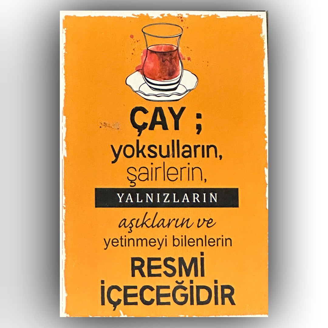 Cay Yoksullarin Retro Ahsap Poster