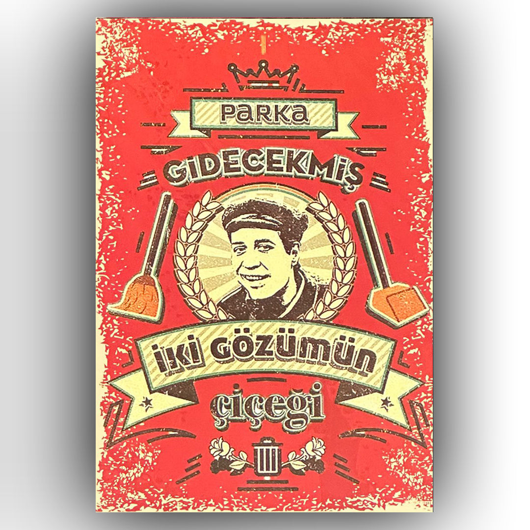 Kemal Sunal Parka Gidecek 2 Retro Ahsap Posteri