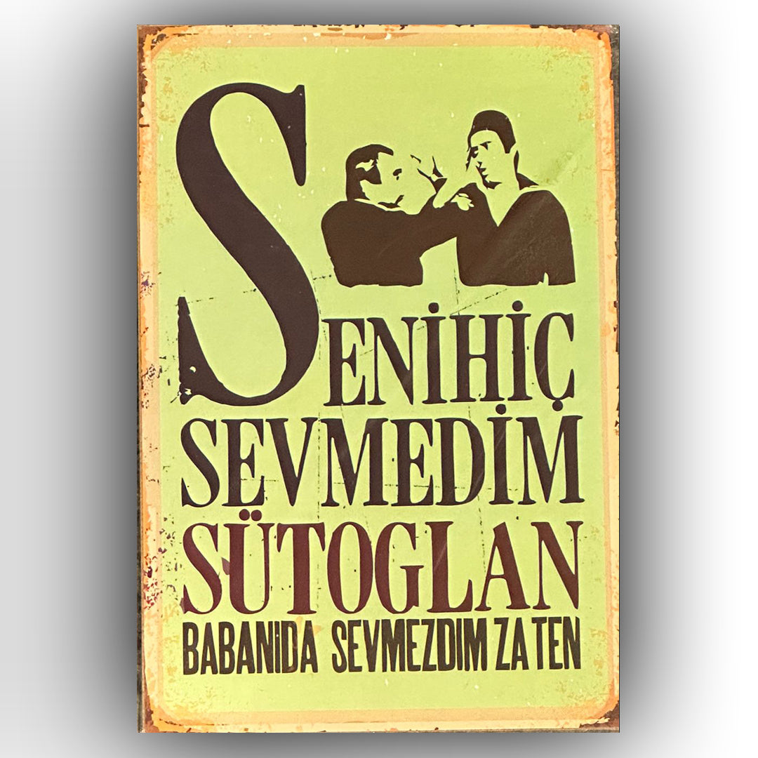 Sütoğlan Retro Ahsap Posteri