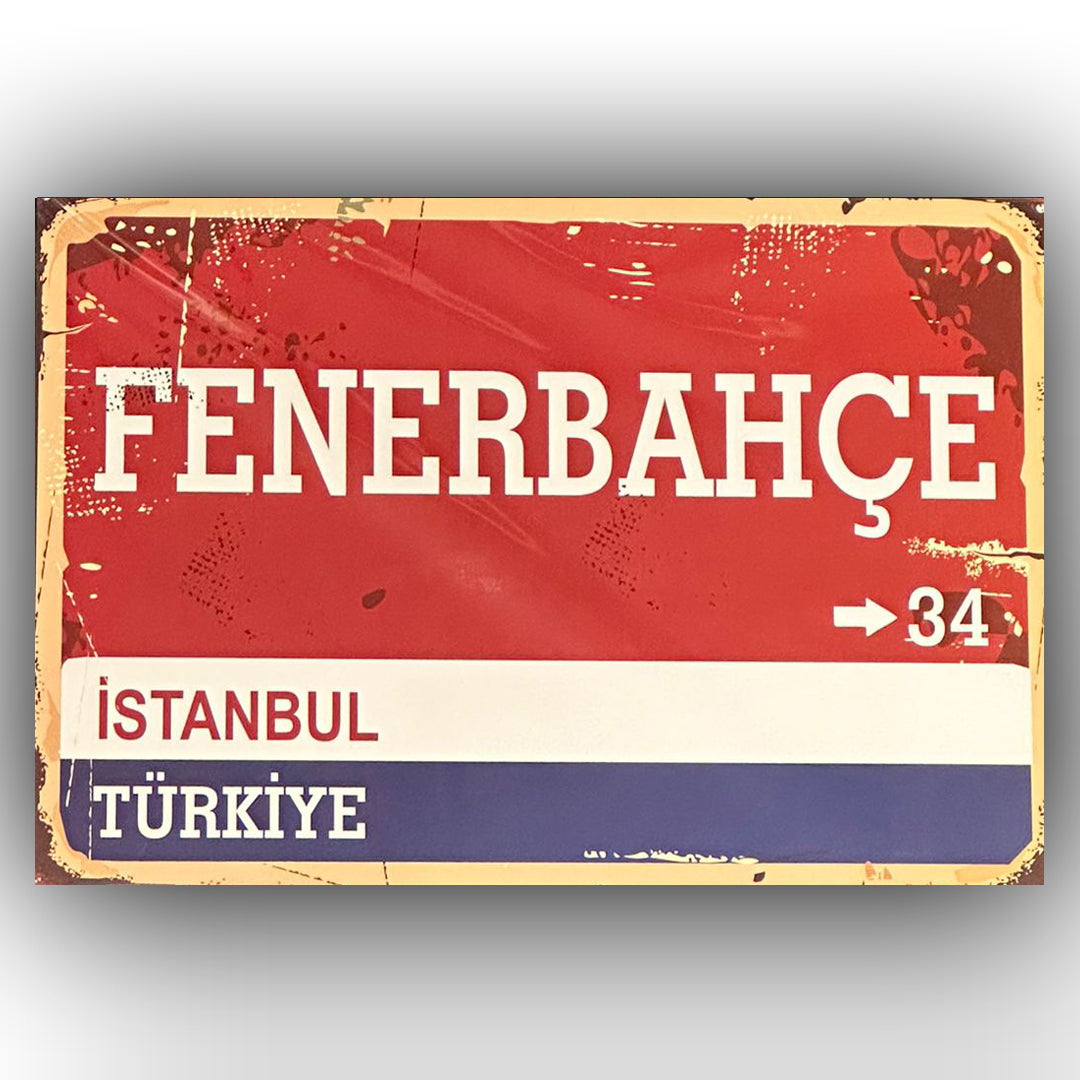 Fenrebahçe İstanbul Retro Ahsap Posteri