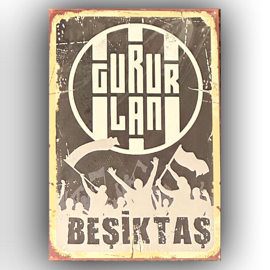 Gurur Lan Beşiktaş Retro Ahsap Posteri