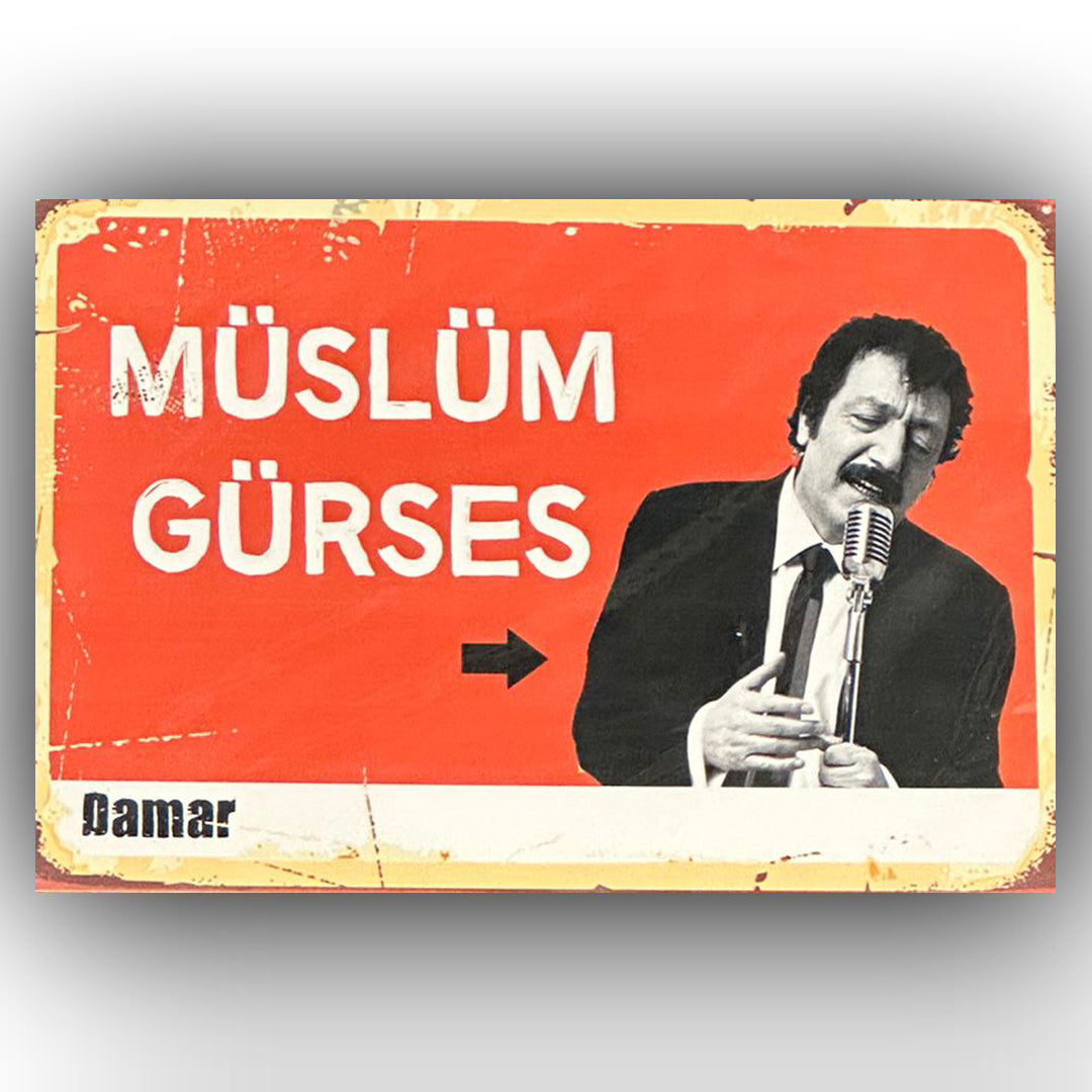 Müslüm Gürses Damar Retro Ahsap Poster