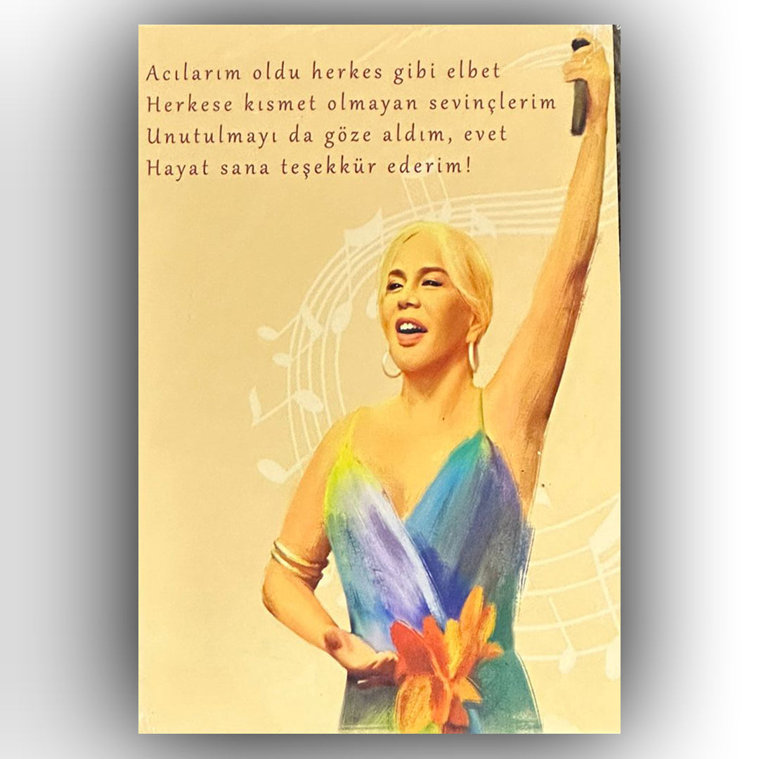 Sezen Aksu Acilarım Oldu Retro Ahsap Posteri